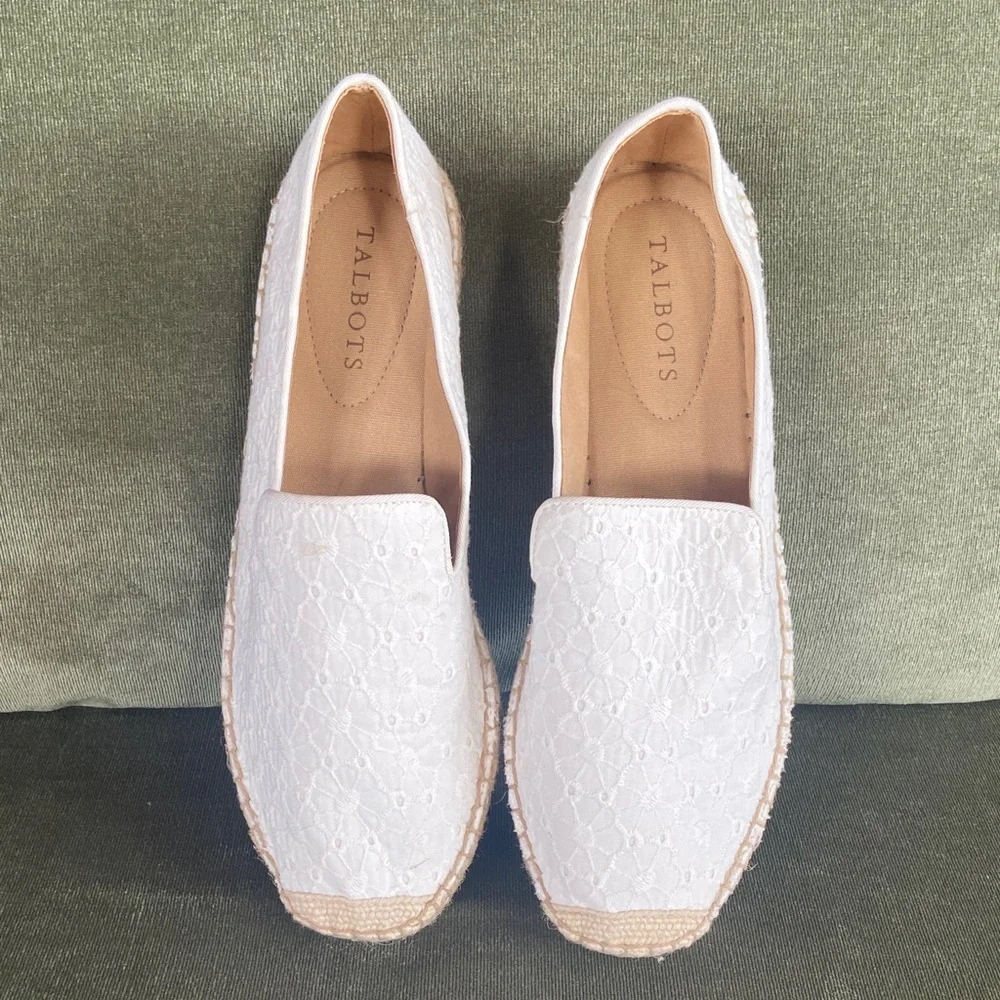 Talbots White Lace Espadrilles - Picture 1 of 3